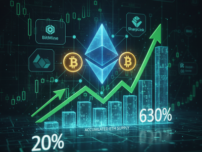 DAT 주가, 코인 시장보다 더 뜨겁다…이더리움 보유 기업들 ‘폭등 랠리’
