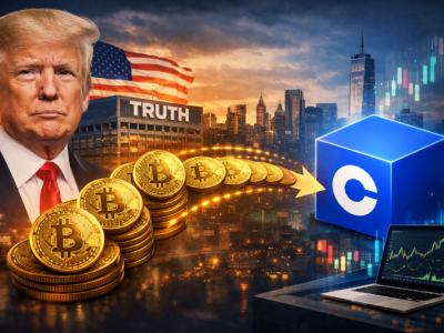 트럼프 미디어, 비트코인 560개 코인베이스 이체 포착