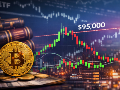 비트코인, 9만5000달러 벽에 재차 제동…현물 ETF 자금 유입에도 파생시장은 ‘관망