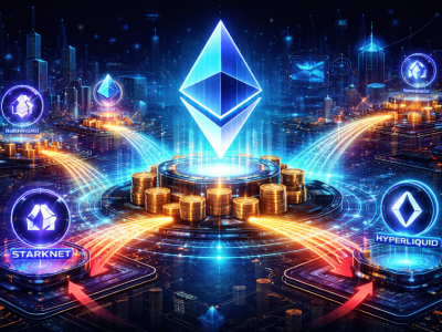 이더리움, DeFi 시장에서 자금 순유입 1위…스타크넷과 하이퍼리퀴드는 자금 이탈